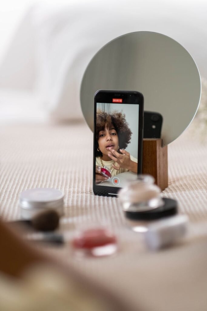 marketing d'influence avec une influenceuse beauté
