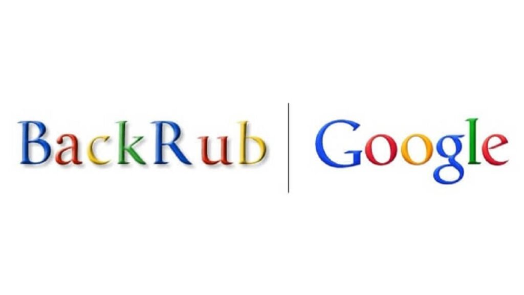 backrub to google - histoire de google